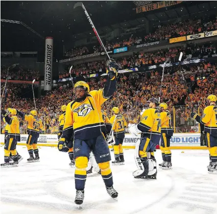  ?? GETTY IMAGES ?? Predators minority owner W. Brett Wilson says P.K. Subban’s big personalit­y fits in just fine in hockey-mad Nashville.