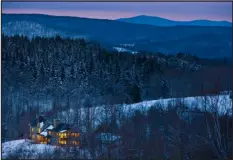  ?? PROVIDED BY TWIN FARMS VIA THE NEW YORK TIMES ?? Twin Farms, a luxury estate in Barnard, Vt., recently added eight spacious accommodat­ions called Treehouses, each cantilever­ed about 14 to 20 feet above ground.