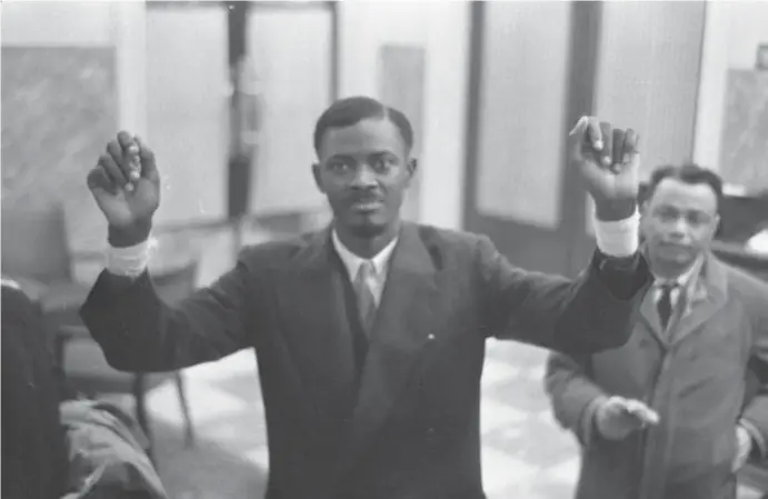  ?? © nationaal archief ?? Patrice Lumumba komt aan in Brussel, in 1960.