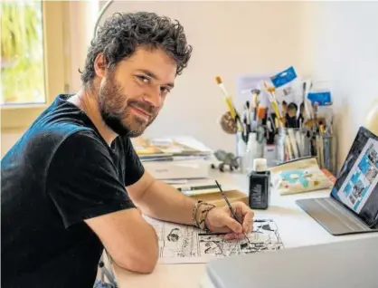  ?? Foto: cedida ?? El dibujante francés Cédric Fernandez, en su estudio.