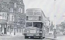  ??  ?? Bristol FLF Lodekka at Falsgrave roundabout, where the traffic lights are now.