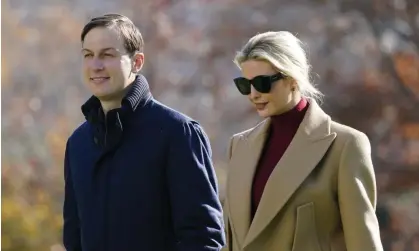  ?? Photograph: Patrick Semansky/AP ?? Jared Kushner with his wife Ivanka Trump in 2020. Kushner became his father-in-law’s chief adviser on the campaign trail and then in the White House.