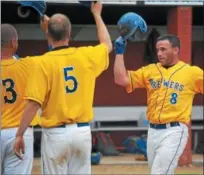  ?? GENE WALSH — DIGITAL FIRST MEDIA FILE ?? Eric Ruhland had an RBI single in Ambler’s seven-run second inning Wednesday.