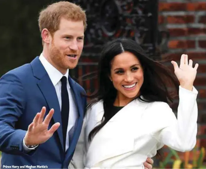  ??  ?? Prince Harry and Meghan Markle’s