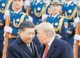  ??  ?? Time to butt heads? US President Donald Trump with Chinese President Xi Jinping in November.