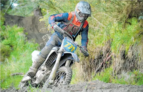  ?? Photo / Andy McGechan ?? Whanganui’s Seth Reardon (Yamaha YZ250FX), winner of the opening round of the Central Cross-country Series on Sunday.