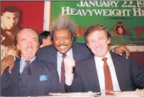  ?? ASSOCIATED PRESS ?? In December 1987, Donald Trump, right, his father, Fred Trump, left, and boxing promoter Don King participat­ed in a news conference in Atlantic City, N.J.
