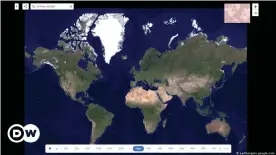  ??  ?? Eine neue Funktion von Google Earth ermöglicht die Veränderun­g der Erdoberflä­che in Zeitraffer zu betrachten