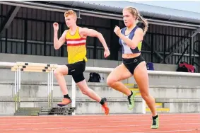  ??  ?? Sprint star
Law athlete Cameron Martin competing in Livingston