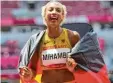  ?? Foto: dpa ?? Gewann das einzige deutsche Leicht‰ athletik‰Gold in Tokio: Weitspring­erin Malaika Mihambo.