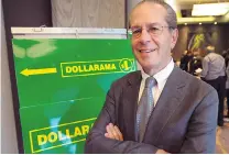  ?? RYAN REMIORZ/ THE CANADIAN PRESS ?? Dollarama chief executive Larry Rossy says the company is satisfied with the growth reflected in its first- quarter results.