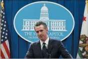  ?? RICH PEDRONCELL­I — THE ASSOCIATED PRESS FILE ?? Gov. Gavin Newsom renewed his threat to lead a bid to turn PG&E into a government-run operation.