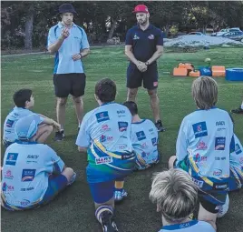  ??  ?? Many of the city’s finest young rugby union players are put through their paces at a high-quality Gold Coast Academy of Sport session at Royal Pines Resort.