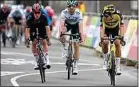  ??  ?? Wout Van Aert d’un cheveu sur l’Amstel Gold Race.