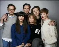  ?? PHOTO BY TAYLOR JEWELL — INVISION/AP, FILE ?? Jimmi Simpson, back row from left, Lewis Pullman, Austin Abrams, foreground from left, director Laurel Parmet, Eliza Scanlen and Wrenn Schmidt pose for a portrait to promote the film “The Starling Girl” during the Sundance Film Festival in Park City, Utah on Jan. 22.