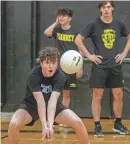  ?? PETER ACKERMAN/ASBURY PARK PRESS ?? Nickolas Huzar of St. John Vianney hits a return during practice in 2023.