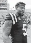  ?? JUSTIN FORD, USA TODAY SPORTS ?? Mississipp­i’s Robert Nkemdiche will miss the Sugar Bowl.