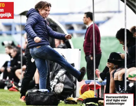  ?? FOTO BELGA ?? Een paar uur voor het interview oogde Sa Pinto nog relaxed en tevreden. Later tegen Düsseldorf kookte zijn potje opnieuw over.