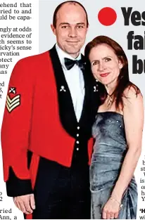  ??  ?? ‘HE’S AN ALPHA MALE’: Vicky with Emile at a formal Army function