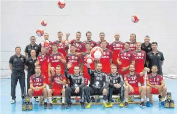  ?? FOTO: ALEXANDRA KÖSS ?? Das HLA-Team des Alpla HC Hard ist für den Saisonauft­akt bereit.