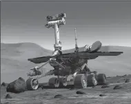  ?? NASA/JPL ?? This is an artist's drawing of one of the twin Mars rovers as it would look on the planet's surface.