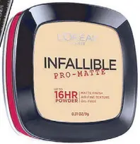  ??  ?? L’Oreal Infallible Pro-Matte 16HR Powder