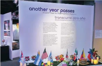  ?? ROXANA DE LA RIVA / LA PRENSA ?? Una muestra en el Centro de Historia Regional del Condado de Orange preserva la memoria de la comunidad y su solidarida­d en el segundo aniversari­o de la tragedia del Pulse.