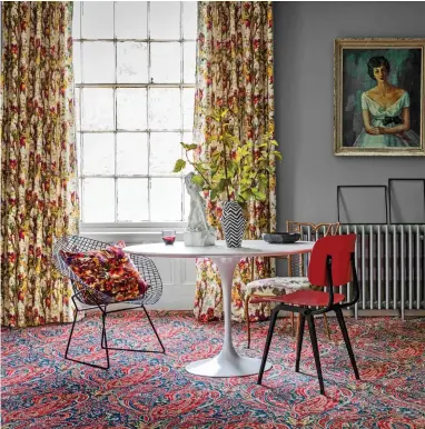  ??  ?? Wild: Quirky B Felix Raison Liberty Fabrics carpet, £149/sq m, alternativ­eflooring. com