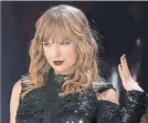  ?? Getty Images for TAS ?? Taylor Swift performs during her 2018 reputation Stadium Tour in Glendale, Ariz., in May.