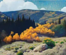  ??  ?? Gerard Curtis Delano (1890-1972), Afternoon in Autumn, oil on canvas, 26 x 31” Estimate: $30/50,000