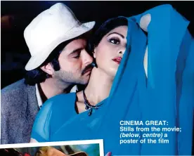 ?? ?? CINEMA GREAT: Stills from the movie; (below, centre) a poster of the film