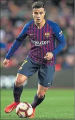  ?? / BAGU BLANCO (GTRES) ?? Coutinho, en un partido del Barça.