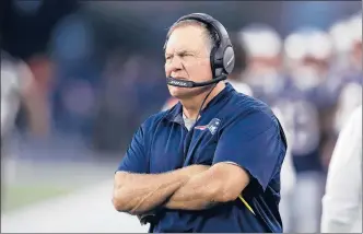  ?? CHARLES KRUPA | AP ?? BILL BELICHICK, one of the most successful coaches in NFL history, returns to the Patriots’ sidelines leading a team in search of a sixth Super Bowl title.