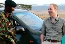  ??  ?? SPREADING THE WORD: William at the Lewa Conservanc­y, and Harry, top left, in Lesotho, where he has a charity