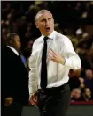  ?? ASSOCIATED PRESS ?? ARIZONA STATE HEAD COACH Bobby Hurley reacts to a foul call in the first half during an NCAA college basketball game against Vanderbilt on Dec. 17 in Tempe.