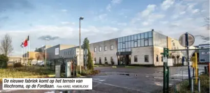  ?? Foto KAREL HEMERIJCKX ?? De nieuwe fabriek komt op het terrein van Illochroma, op de Fordlaan.