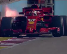  ?? IPP ?? Il contatto di Sebastian Vettel alla curva 21 durante le libere 2