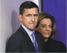  ?? Carolyn Kaster / Associated Press ?? President Trump ignored former President Barack Obama’s advice and named Michael Flynn national security adviser.
