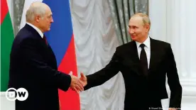  ?? ?? Александр Лукашенко и Владимир Путин на переговора­х в Кремле, 9 сентября 2021 года