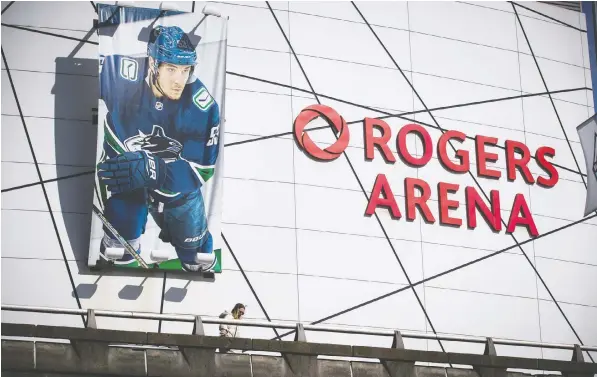  ?? DARRYL DYCK/THE CANADIAN PRESS FILES ?? Rogers Arena has moved into a favourite’s position as the NHL searches for two hub centres to play its Stanley Cup tournament. The Canucks’ bid also has the blessing of health officials in B.C. But should Vancouver be happy about the invasion of hundreds of outsiders?