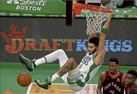  ?? Matt Stone / BOSTON herald FILE ?? With the stretch run of the season approachin­g, Jayson tatum, Brad Stevens and the celtics are trying to take it game-by-game in a crowded eastern conference.