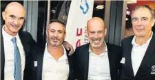  ?? Photo DR ?? Gérard Gabet, Philippe Capezzone, Nicolas Trompille et Didier Lenoir sont les quatre présidents représenta­nts les associatio­ns de l’Asvel, Rillieux, du Stade métropolit­ain et la SASP Stade métropolit­ain.