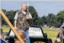  ?? RICK MCCRABB / STAFF ?? Walt Simms of Fairfield is tribal chief of Last Ohio Militia. He says his chapter is a “survivalis­t prepper group.”