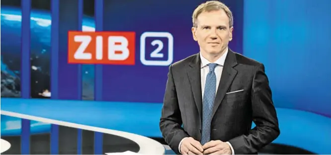  ?? BILD: SN/ORF ?? Armin Wolf ließ den Filmtitel „Django – die Totengräbe­r warten schon“in der „ZiB“einblenden. Einer der Gründe für Reinhold Mitterlehn­ers Rücktritt.