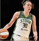  ?? John Locher / Associated Press ?? The New York Liberty landed forward Breanna Stewart, the most coveted free agent this offseason. She was the league MVP in 2018.