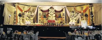  ??  ?? MAIN ATTRACTION: Images of Ganesha dominated the stage