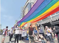  ??  ?? Tokyo Rainbow Pride parade, 2014.