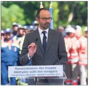  ?? (Photo AFP) ?? Edouard Philippe a commencé sa visite de trois jours aux Antilles par La Martinique.