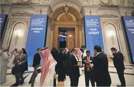  ?? Bloomberg ?? The Future Investment Initiative forum at the Ritz-Carlton hotel in Riyadh took place over three days last week