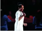  ?? CHRISTOPHE­R HANEWINCKE­L, USA TODAY SPORTS ?? Gladys Knight performs the national anthem before Super Bowl LIII.